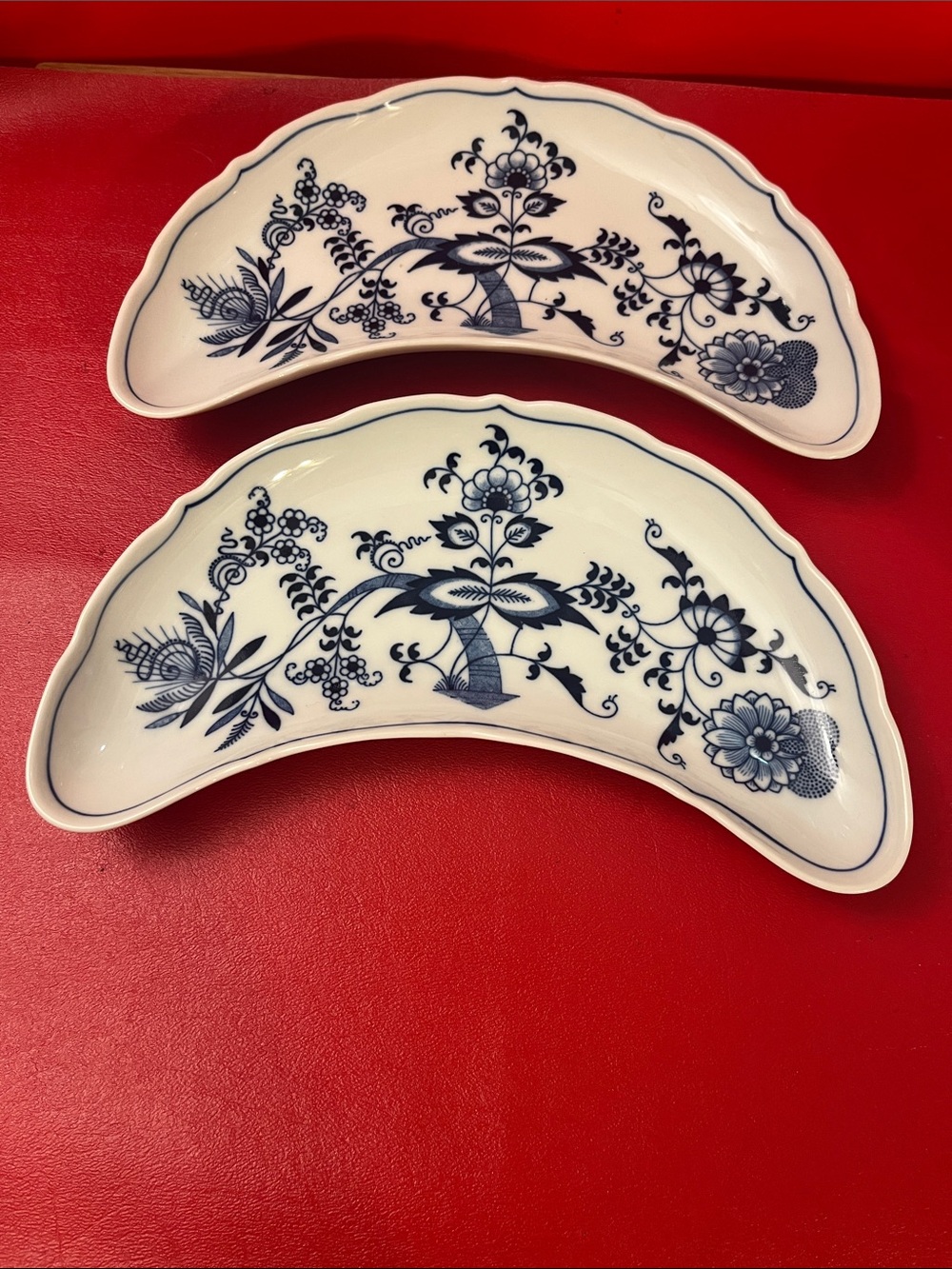 Vintage Blue Danube large Bone Dish set of 2